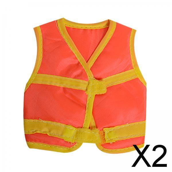 Figura a Escala 1/6 Baoblaze Chaleco Reflectante Accesorio de Decoración para Figura de Acción Coleccionable Masculina 12 Pulgada 2 piezas