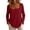 Red, variant on yillto Womens Square Neck Top Long Sleeve Solid Color Shirts Stretchy Basic Plain Casual Tshirts