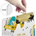 thumbnail image 4 of FMSHPON Cool Blue Dino Yellow Excavator Clipboard Hardboard Wood Nursing Clip Board and Pull for Standard A4 Letter 13x9 inches, 4 of 5