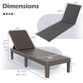 thumbnail image 3 of Costway Chaise Longue de Patio Fauteuil Inclinable avec Dossier Réglable à 3 Positions et Coussin Gris, 3 of 8