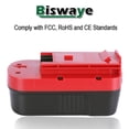 thumbnail image 2 of Batería Biswaye NI-CD de 18 V y 3,8 Ah para Black & Decker HPB18-OPE, 2 of 9