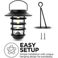 thumbnail image 6 of Home Zone Security Black Outdoor Solar Powered LED Wall Lantern Sconce Light Fixture for Entryway, Post, Porch, & Doorway No Wiring (8 Pack), 6 of 6