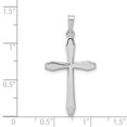 thumbnail image 4 of Pendentif Croix Passion Poli en Or Blanc 14k, 4 of 4