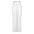 thumbnail image 4 of Stamzod Womens Business Casual Pants with Pocket Solid Color High Waisted Work Pants Stretchy Office Trousers for Women Beige M, 4 of 5