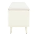 thumbnail image 6 of SAFAVIEH Cricket Open Shelf Bench with Cushion, Cream, 6 of 11