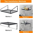 thumbnail image 4 of Pots Pot and Pan Hanger, Wall Mounted and Pan Hanging Rack with 8 Hooks for Kitchen Cookware Utensils 2 DIY Methods Black Steel Hanging Pot Rack, Storage holders, 4 of 8