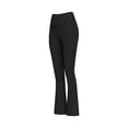 thumbnail image 4 of MXUIKV Leggings Pants for Women Slim Fitted Micro Flare Stretchy Elastic High Waist Yoga Trousers(X-Large,Black), 4 of 5