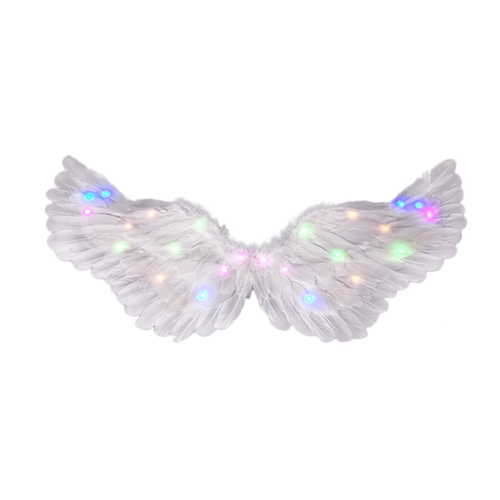 Light Up Angel Wings With Led Lights,White Angel Wings Costume For