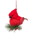 thumbnail image 4 of Northlight Burlap Cardinal with Pine Needles and Berries Christmas Ornament - 6.5" - Red, 4 of 9