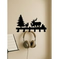 thumbnail image 2 of Farmhouse Rustic Animal Coat Hook Rack – Wall-Mounted Tree Branch Design with Black Puppy, Bear & Deer Hooks – Cute Towel & Jacket Hanger for Bathroo(TikTok/temu self-pickup orders), 2 of 4