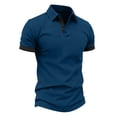 thumbnail image 4 of DagobertNiko Mens Shirts Solid Color Breathable Button Turndown Collar Casual Premium Short Sleeve Summer Top, 4 of 5