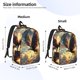 thumbnail image 2 of Disketp Golden Sky Bald Eagle Mochila de Lona Estampada, Mochila Escolar de Viaje Ligera para Estudiantes y Portátil-Medium, 2 of 5