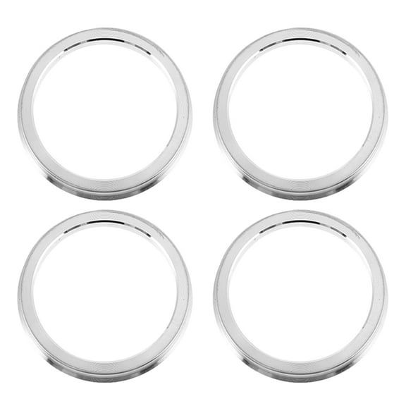 4 Pcs Hub Center Ring Automobile Automatic Car Aluminum Wheel Replacement Towing Silver