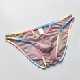thumbnail image 2 of Swuxness Mens Low Waist Thong Briefs, Men Sport Underpants, Men's Fashion Comfortable Soft Lightweight Seamless Solid Color Stretch Panties Coffee, S, 2 of 4