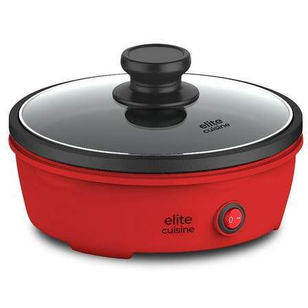 Elite Cuisine EGL5101 8.5" Round Mini Skillet with Glass lid