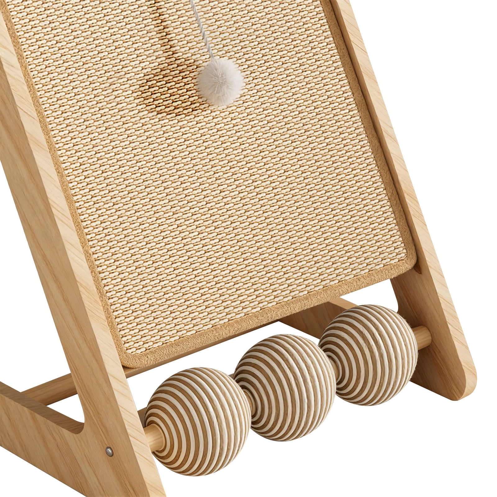 Wooden Sisal Cat Scratching Post, Removable Wear-Resistant Scratching Board for Kittens and Adult Cats