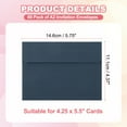 thumbnail image 2 of Uxcell 60ack A2 Envelopes, Self Seal Navy Blue Invitation Envelopes for Postcard Wedding Cards, 2 of 6