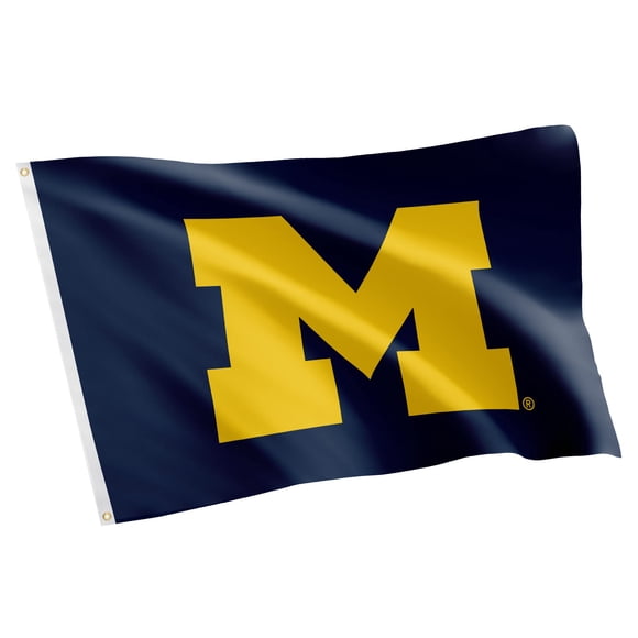 Bandera de la Universidad de Michigan de Desert Cactus Wolverines UM U of M Banderas 100% poliéster para interiores y exteriores, banderas de 3 x 5 pies (diseño 1)