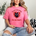 thumbnail image 2 of You left prints of paw on my heart Black Cat T-Shirt, Cute Cat Lover Shirt, Animal Print Tee, Cat Memorial Gift, Heart Full of Love, Crunchberry Comfort Colors T-Shirt, XL, 2 of 3