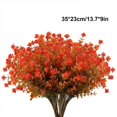 thumbnail image 2 of 7 Forks Artificial Fall Flowers No Fade Faux Autumn Plants, Fake Indoor Outdoor Greenery for Thanksgiving Christmas Wedding Party Home Garden Fireplace Décor (Brown), 2 of 7