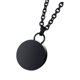thumbnail image 4 of Collar de de cremación Medallón redondo de acero inoxidable para Negro, 4 of 8