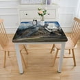 thumbnail image 3 of HAOXIT Tablecloth, in Orange Spring Mound Cloudy Sky , Dining Room Kitchen Rectangular Table Cover 60''x60'', 3 of 7