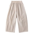 thumbnail image 5 of Wiyuqeen Girls Parachute Cargo Pants Causal Hiking Wide Leg Pants with Pockets Lightweight Running Open Bottom Joggers Palazzo Trousers 3-12Y, 5 of 7