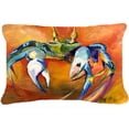 thumbnail image 1 of Blue Crab Canvas Fabric Decorative Pillow, 1 of 1