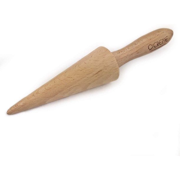 O'Creme Pizzelle Roller/Krumkake Cone/Ice Cream Cone Mold, Beechwood
