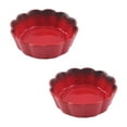 thumbnail image 1 of Qeeadeea Petit Plat Rond de Cuisson, Ensemble de 2, Assiette à Tarte Ronde en Céramique, Plat à Casserole en Céramique Coloré-Rouge-15x15x5cm, 400ml, 1 of 7
