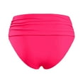 thumbnail image 5 of HOWPAY Bikini Bottoms Women High Waisted Stretchy Tummy Control Basic Swim Briefs Full Coverage Causal Solid Color Beach Pool Swimsuit Bottoms Watermelon Red M, 5 of 5