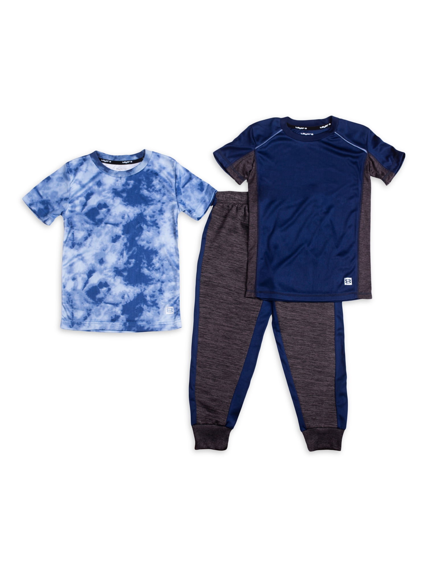 Layer 8 Boys Active Tee and Knit Pants Set, 3Piece, Sizes 47