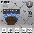 thumbnail image 3 of StretchNet Pro Expandable Christmas Net Lights, Tree Wrap Lights - Trunk Wrap Lights, Column Wrap Lights (50 Lights, 20" x 45" Net, Blue Trunk Wrap Lights, Brown Wire)&nbsp;, 3 of 6