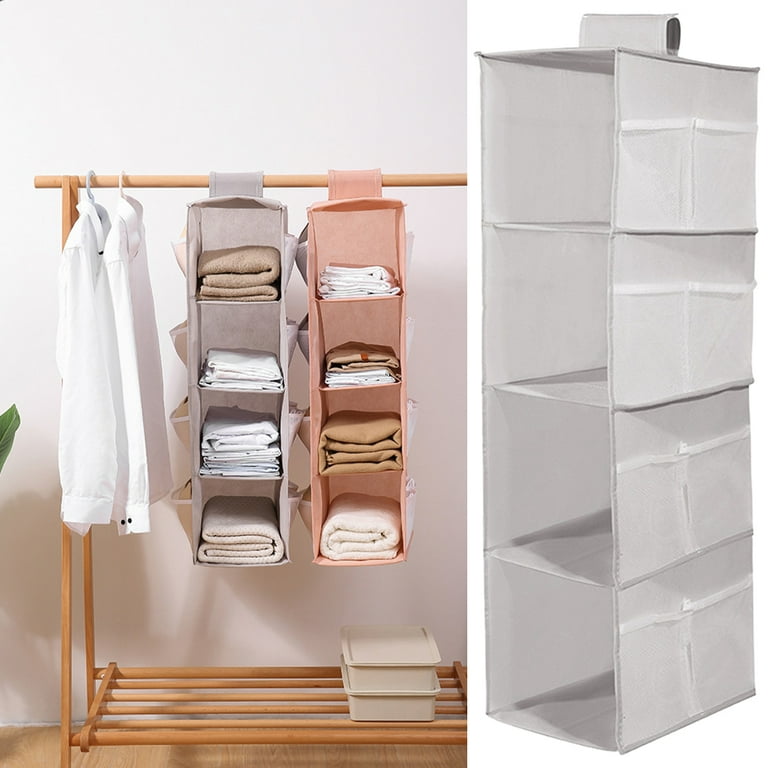 Collapsible Hanging Closet Organizer Wardrobe Shelves for