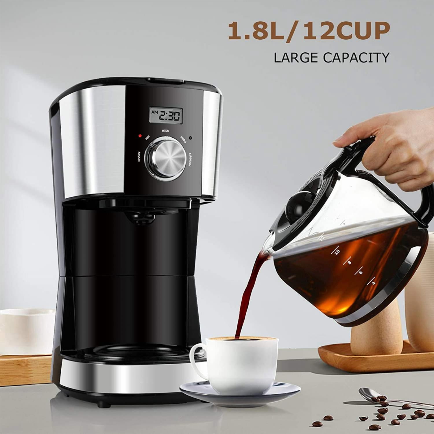 Programmable Coffee Maker, 12-Cup Keep 