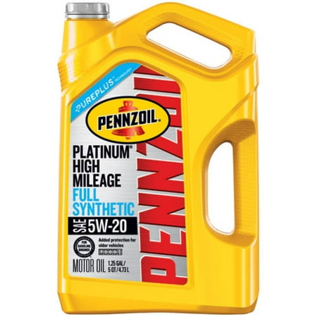 (3 Pack) Pennzoil Platinum High-Mileage 5W-20 Full Synthetic Motor Oil, 5
