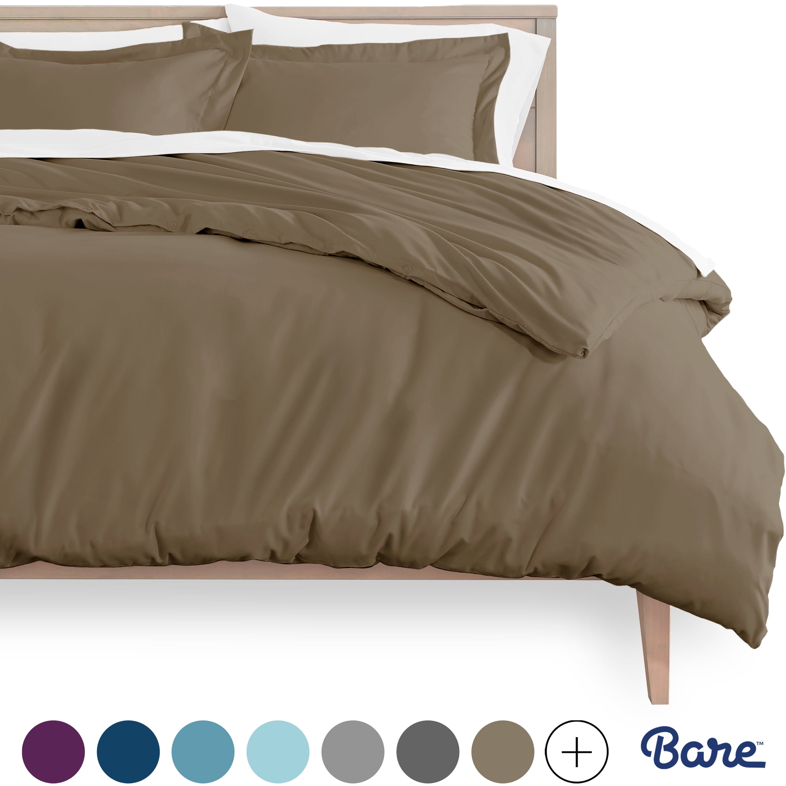 Better Home Style 3 Piece Luxury Lush Soft Taupe Burgundy Full Queen, 