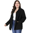 thumbnail image 4 of GRACE & GRANDEUR Women's Plus Size Long Sleeve Drawing Waist Winter Jacket Coat, 4 of 6