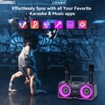 thumbnail image 3 of BIGASUO Karaoke Singing Machine, Portable Bluetooth Party Speakers with 2 Karaoke PA System microphones for Adult & Kids, Bluetooth Karaoke Machine with LED Lights Supports TF Card/USB, Aux In, 3 of 12