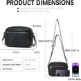 thumbnail image 3 of Quilted Crossbody Bags for Women Vegan Leather Purses Small Shoulder Handbags with Wide Strap, 3 of 8