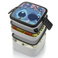 thumbnail image 4 of Lilo And Stitch6 Reusable Bento Boxes Lunch Box Double Layer Stackable Leakproof Lunch Container with Spoon and Carrying Handle for Work Camping Picnic Travel, 4 of 5