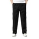 thumbnail image 1 of Pantalones holgados de algodón de talla grande para hombre, de color liso y cintura elástica, versátiles para el día a día y el trabajo., 1 of 7