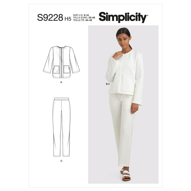 Simplicity Misses' Sportswear Sewing Pattern S9228 Size 6-8-10-12-14 