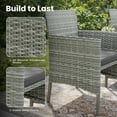 thumbnail image 4 of ELPOSUN 5-Piece Patio Furniture Set, Outdoor Patio Conversation Rattan Chair with Side Table & Storage Ottoman for Balcony, Porch, Deck, Poolside,Gray, 4 of 8