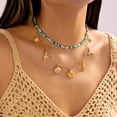 thumbnail image 4 of NICKSUN Boho Beach Vacation Multi-Layer Beaded Stackable Necklace, Colorful Seed Bead Choker with Starfish, Seashell, Fish & Mermaid Tail Charms, Coastal Ocean Layered Statement Jewelry, 4 of 7