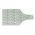 thumbnail image 1 of Floral Cutting Board, Retro Spring Themed Foliage Pattern Including Lily and Iris Flowers and Birds Print, Tempered Glass Cutting and Serving Board, Wine Bottle Shape, Multicolor, by Ambesonne, 1 of 1