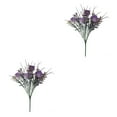 thumbnail image 3 of Cateissary Flor artificial rama fotografía jarrón planta ornamento tallo largo encimera artesanía patio fiesta decoración púrpura Violeta 2piezas Cateissary CBP443574, 3 of 5