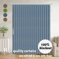thumbnail image 2 of 100% Blackout Doorway Curtains Accordion Doors for Doorway Curtains Applicable Patio Door Curtain Sliding Door Curtains Sliding Door Blinds Closet Curtains(Blue 98" W x 84" L) 1 Panel, 2 of 18
