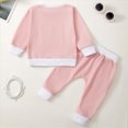 thumbnail image 4 of NOLDARES Baby Girl Fall Winter Outfits Toddler Clothes Long Sleeve Graphic Crewneck Sweatshirt + Joggers Pants Set(Red,2-3 Y), 4 of 4