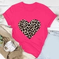 thumbnail image 2 of Valentine's Day Shirts for Women Love Heart Graphic T-Shirts Short Sleeve Teacher Valentines Gift Tee Cute Tops (L, B Hot Pink), 2 of 5